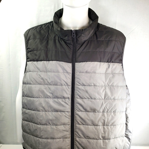 John Bartlett Consensus Full Zip Puffer Vest Gray & Black Men’s 3XL - Picture 3 of 9